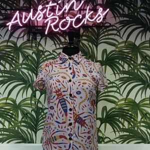 Nooworks Pink Scorpion S/S Button Down